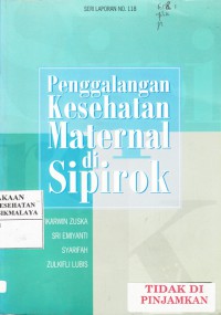 Penggalangan Kesehatan Maternal di Sipirok  2002