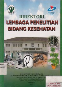 Direktori Lembaga Penelitian Bidang Kesehatan (2009)