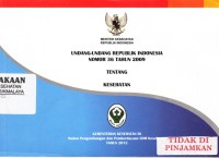 Undang-Undang Kesehatan Nomor 36 Tahun 2009 tentang Kesehatan (2012)