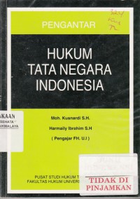 Pengantar Hukum Tata Negara Indonesia