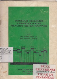 Prosedur referensi karangan ilmiah menurut sistem harvard