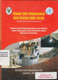 Technical Guidelines For Health Crisis Responses On Disaster